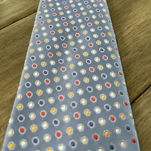 Men’s Blue Polka Dots Tie - Picture 3 of 7
